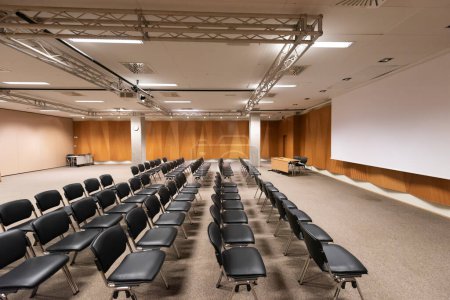 Photo for Empty chairs in large Conference hall for Corporate Convention or business summit - Royalty Free Image