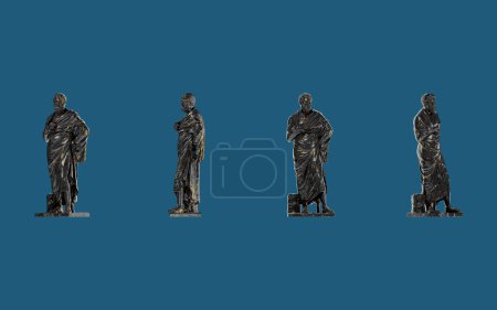 Foto de Sophocles - Busto de retrato renacentista en mármol negro y Gol - Imagen libre de derechos