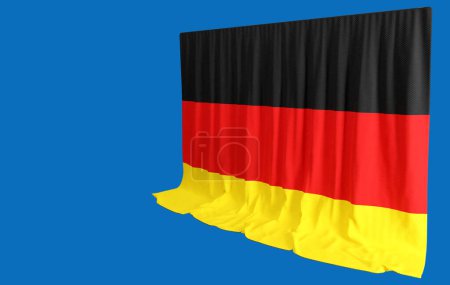 Téléchargez les photos : Rideau de drapeau allemand en 3D rendu Spiri résilient de l'Allemagne - en image libre de droit
