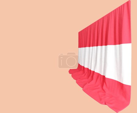 Téléchargez les photos : Rideau de drapeau autrichien en rendu 3D Austrian Resilient Spiri - en image libre de droit