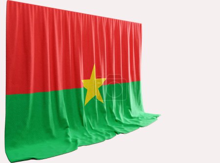 Photo for Thrive with cultural 3D flags of Burkina Faso Meld pride elevate events Echoes shap - Royalty Free Image