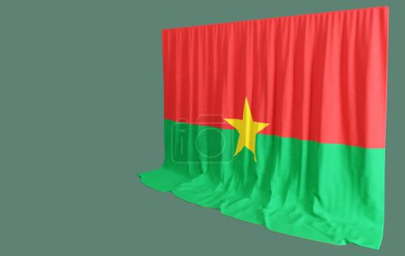 Photo for Thrive with cultural 3D flags of Burkina Faso Meld pride elevate events Echoes shap - Royalty Free Image
