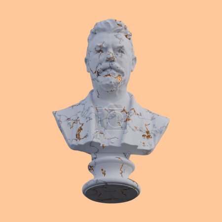 Estatua de Carl Jacobsen, 3d renders, aislado, perfecto para su deseo