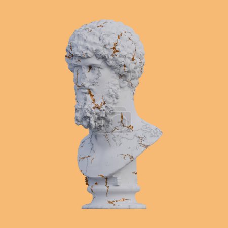 Photo for Lucius Verus  statue, 3d renders, isolated, perfect for your desig - Royalty Free Image