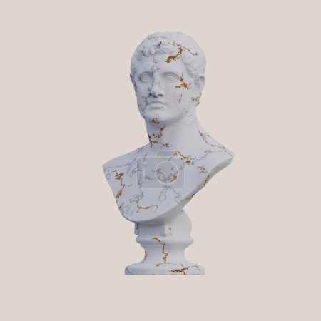 Ptolemäus-Statue, 3D-Renderings, isoliert, perfekt für Ihre Desig