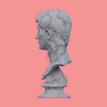 Augustinus-Prinzen-Statue, 3D-Renderings, isoliert, perfekt für Ihre Desig