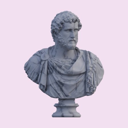 Antoninus Pius  statue, 3d renders, isolated, perfect for your desig