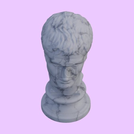 Photo for Julius Caesar  statue, 3d renders, isolated, perfect for your desig - Royalty Free Image