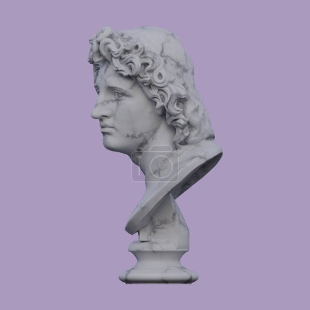 Téléchargez les photos : Statue Helios, rendus 3D, isolée, parfaite pour vos envies - en image libre de droit