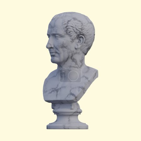 Farnesio estatua de César, 3d renders, aislado, perfecto para su deseo
