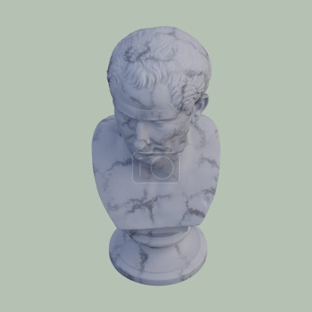 Farnesio estatua de César, 3d renders, aislado, perfecto para su deseo