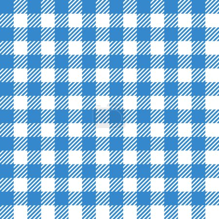 Illustration for Blue gingham seamless pattern, vector illustration - Royalty Free Image
