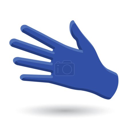 Illustration for Blue glove logo or icon, vector illustration - Royalty Free Image