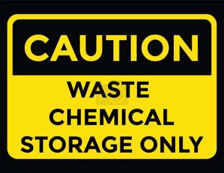 Téléchargez les illustrations : Caution stockage de déchets chimiques signe seulement - en licence libre de droit