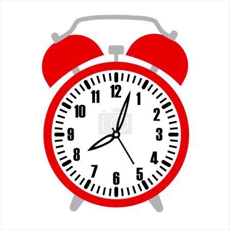 Illustration for Red alarm clock vector illustration - Royalty Free Image