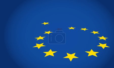 Ilustración de Bandera de la UE, falta una estrella, fondo, ilustración vectorial - Imagen libre de derechos