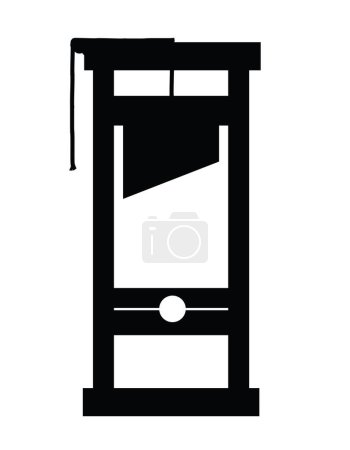 Ilustración de Concepto de caricatura simple guillotina, ilustración vectorial - Imagen libre de derechos