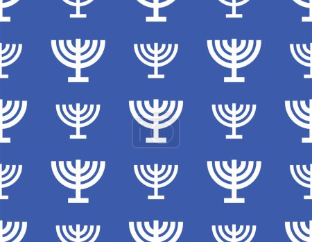 Illustration for Simple menorah seamless pattern, Jewish symbol, vector illustration - Royalty Free Image
