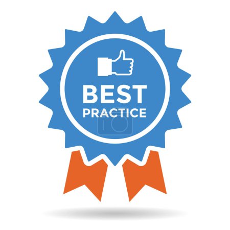Photo for Seal best practice, blue and orange, vector illustration - Royalty Free Image