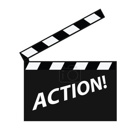 clapperboard open action icon