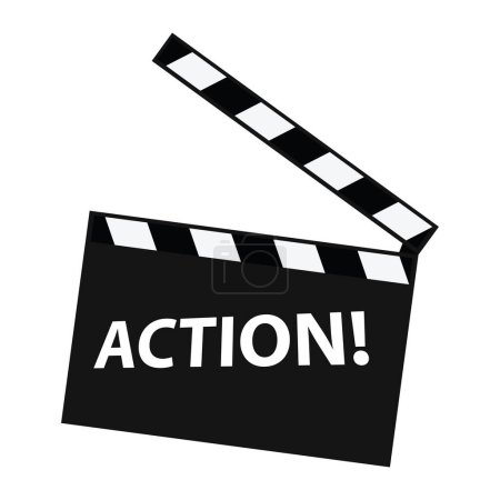 Photo for Clapperboard open action web icon - Royalty Free Image