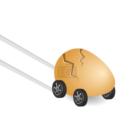 Ilustración de Huevo sobre ruedas icono - Imagen libre de derechos