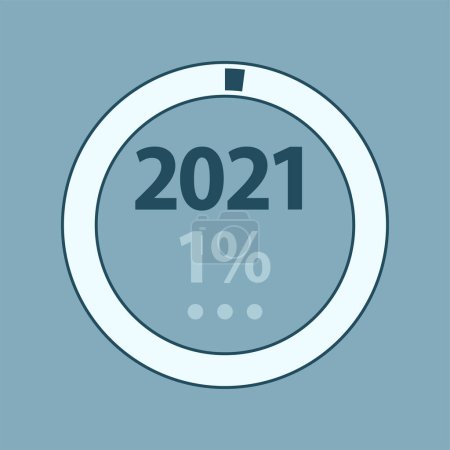 Ilustración de Esfera de carga 1 2021, icono web - Imagen libre de derechos