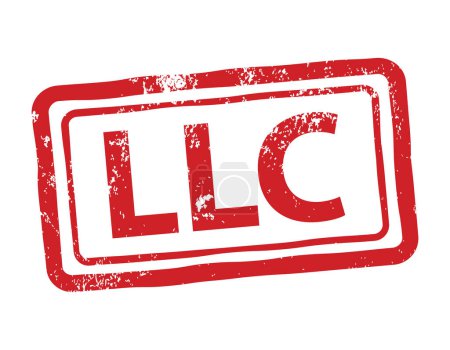 Illustration for Llc rubber stamp icon - Royalty Free Image