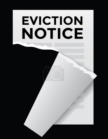 Illustration for Torn eviction notice, web icon - Royalty Free Image