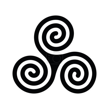 Ilustración de Triple espiral vector icono - Imagen libre de derechos