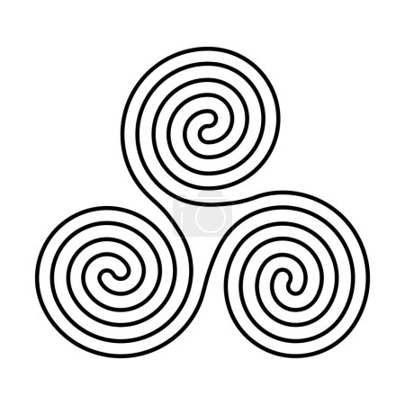  icône vectorielle triple spirale
