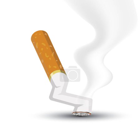 Ilustración de Cigarette but, white background, vector illustration - Imagen libre de derechos