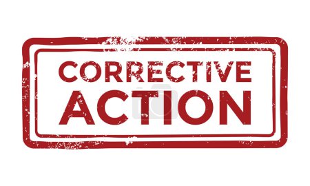 Illustration for Corrective action, red grunge rubber stamp, vector illustration - Royalty Free Image