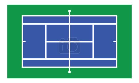 Téléchargez les illustrations : Hard tennis court, simple concept, vector illustration - en licence libre de droit
