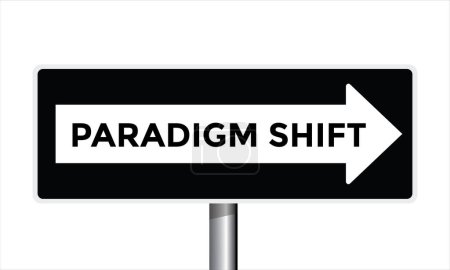 Ilustración de Paradigm shift, arrow road sign, vector illustration - Imagen libre de derechos