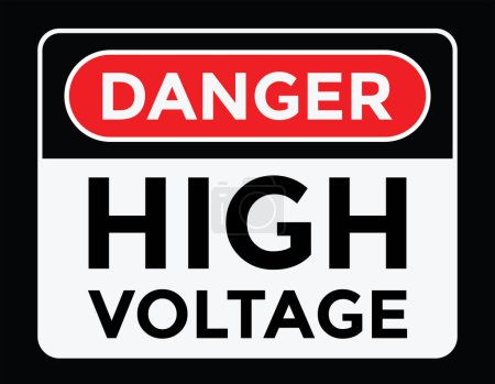 Illustration for Danger, high voltage, vector illustration - Royalty Free Image
