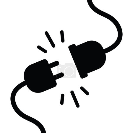 Ilustración de Toma y enchufe eléctrico, alimentación de CA, ilustración del vector - Imagen libre de derechos