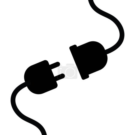 electric socket and plug, ac power, vector illustration 