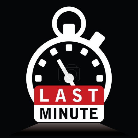 Photo for Last minute, stopwatch, travel, vector illustration - Royalty Free Image
