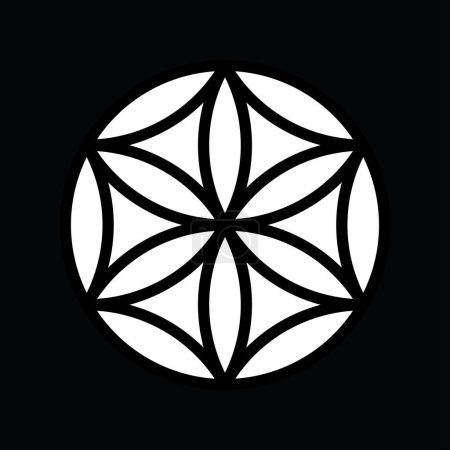 Ilustración de Perun symbol, perunika, slavic, iris, bogisa, vector illustration - Imagen libre de derechos