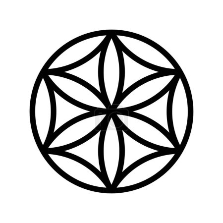 Ilustración de Perun symbol, perunika, slavic, iris, bogisa, vector illustration - Imagen libre de derechos