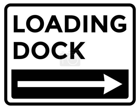 Illustration for Loading dock, arrow, sign, vector illustration - Royalty Free Image
