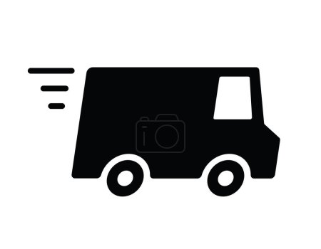 Ilustración de : entrega van vector negro - Imagen libre de derechos