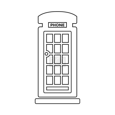 Illustration for Phone booth linear vector - Royalty Free Image