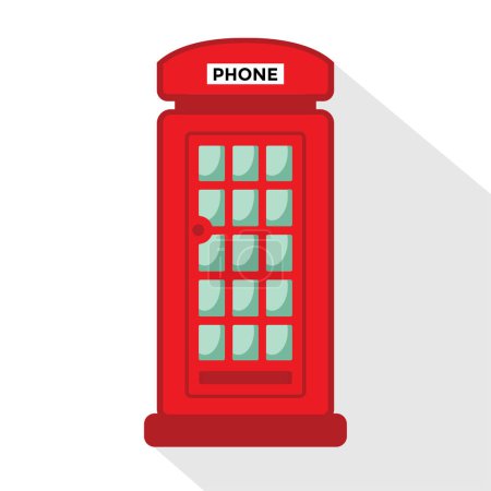 Illustration for Phone booth red vector - Royalty Free Image