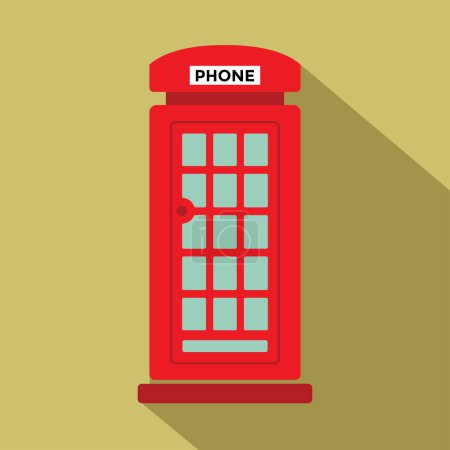 Illustration for Phone booth red vector - Royalty Free Image