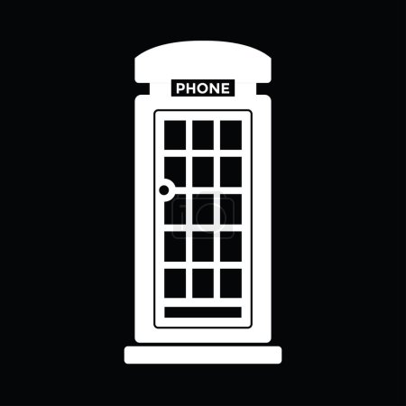 Illustration for Phone booth white vector - Royalty Free Image