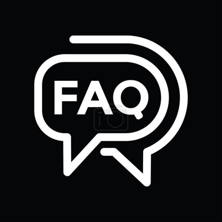 Illustration for Faq, frequently asked questions, speech bubble, speedh baloon, vector illustration - Royalty Free Image