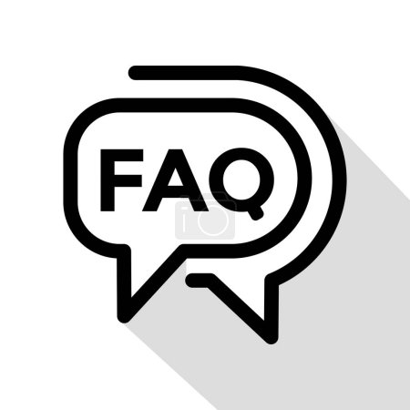 Photo for Faq, frequently asked questions, speech bubble, speedh baloon, vector illustration - Royalty Free Image