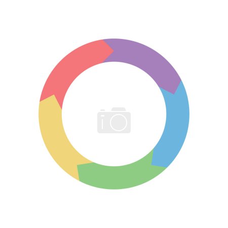 Ilustración de Flechas círculo flujo icono, colores, vector de ilustración - Imagen libre de derechos